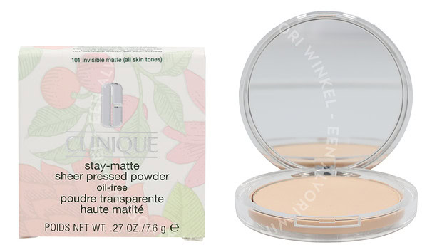 Clinique Stay-Matte Sheer Pressed Powder 7,6g #101 Invisible Matte (All Skin Tones)