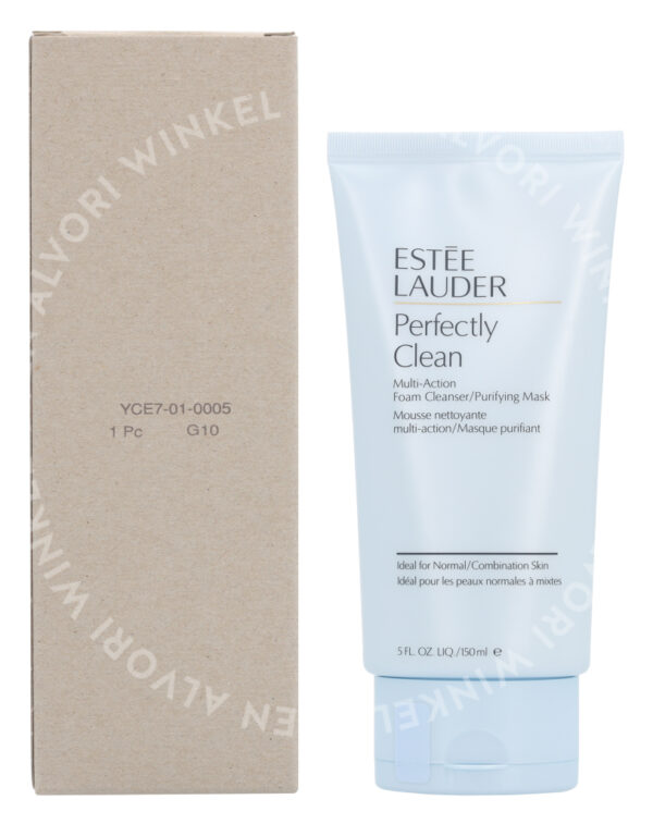 E.Lauder Perfectly Clean Foam Cleanser/Purif Mask 150ml Normal/Combination Skin