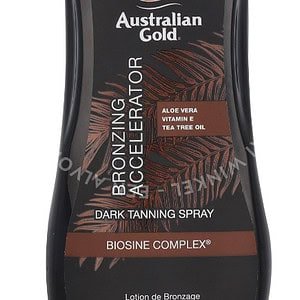 Australian Gold Accelerator Spray Gel 237ml Dark Tanning + With Bronzers / Aloe Vera + Vitamine / Dark tanning Formula