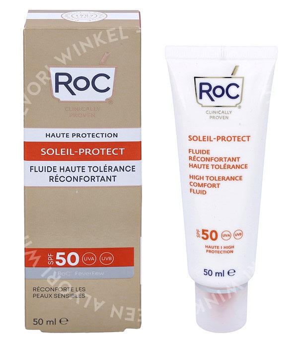 RoC Soleil-Protect High Tolerance Fluid SPF50+ 50ml Comforts Sensitive Skin