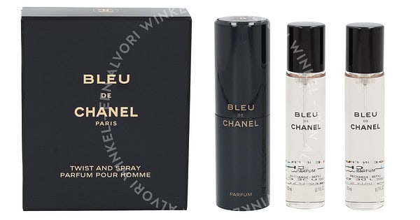 Chanel Bleu De Chanel Pour Homme Giftset 60ml 3x Edp Spray 20ml - Twist and Spray - Travel Sprays