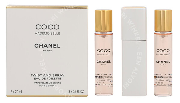 Chanel Coco Mademoiselle Giftset 60ml 2x Edt Spray Refill 20Ml/1x Edt Spray 20Ml - Twist and Spray