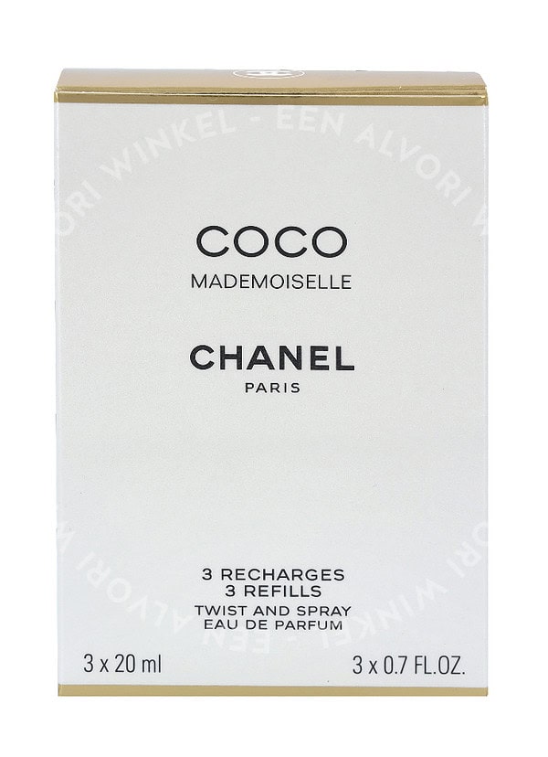 Chanel Coco Mademoiselle Giftset 60ml 3x Edp Spray Refill 20Ml - Twist and Spray - Purse Spray - Afbeelding 3