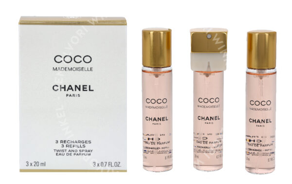 Chanel Coco Mademoiselle Giftset 60ml 3x Edp Spray Refill 20Ml - Twist and Spray - Purse Spray