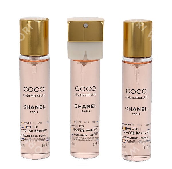 Chanel Coco Mademoiselle Giftset 60ml 3x Edp Spray Refill 20Ml - Twist and Spray - Purse Spray - Afbeelding 2