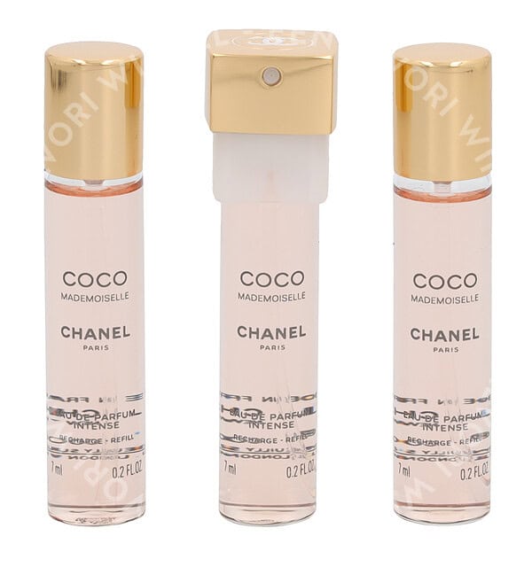 Chanel Coco Mademoiselle Intense Giftset 21ml 3x Edp Spray Refill 7ml - Twist and Spray - Afbeelding 2