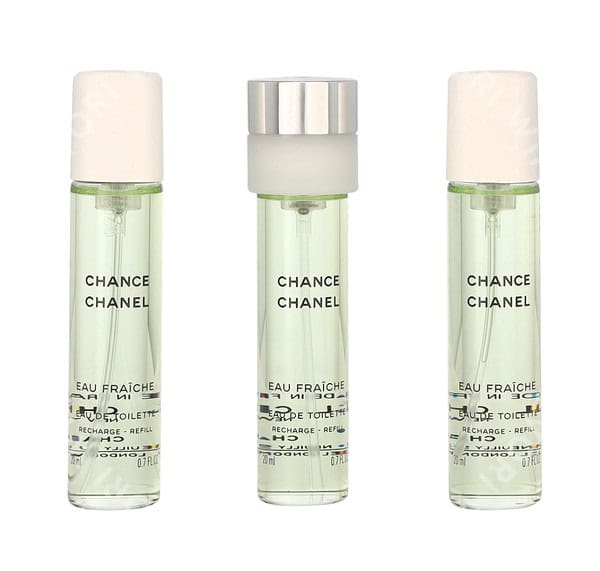 Chanel Chance Eau Fraiche Giftset 60ml 3x Edt Spray Refill 20Ml - Twist and Spray - Afbeelding 2