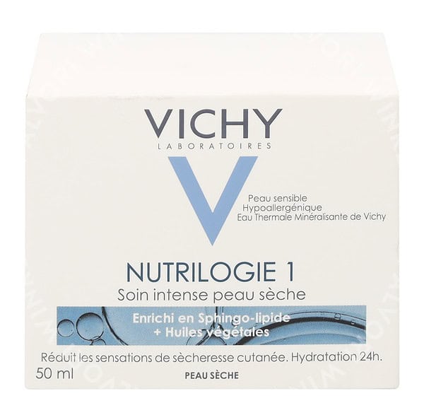 Vichy Nutrilogie 1 Intense Cream 50ml Dry Skin Hydration 24hr - Afbeelding 3