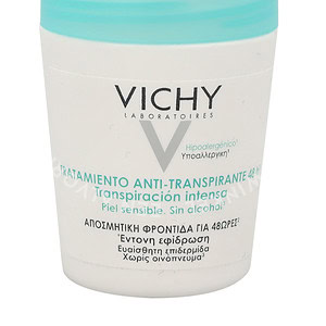 Vichy 48Hr Anti-Perspirant Roll-On 50ml Sensitive Skin - Alcohol Free
