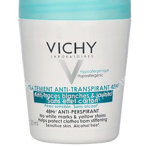 Vichy 48Hr Anti-Perspirant Roll-On 50ml Sensitive Skin - Alcohol-Free