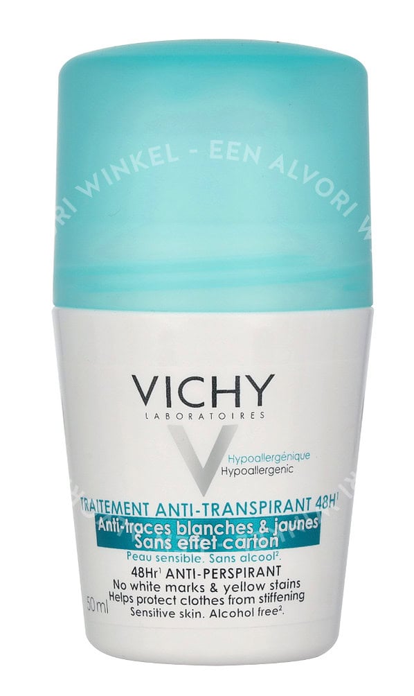 Vichy 48Hr Anti-Perspirant Roll-On 50ml Sensitive Skin - Alcohol-Free