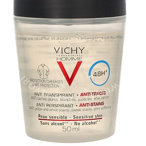 Vichy Homme 48H Anti-Transpirant Deo Roll-On Anti-Perspirant & Anti-Traces 50ml