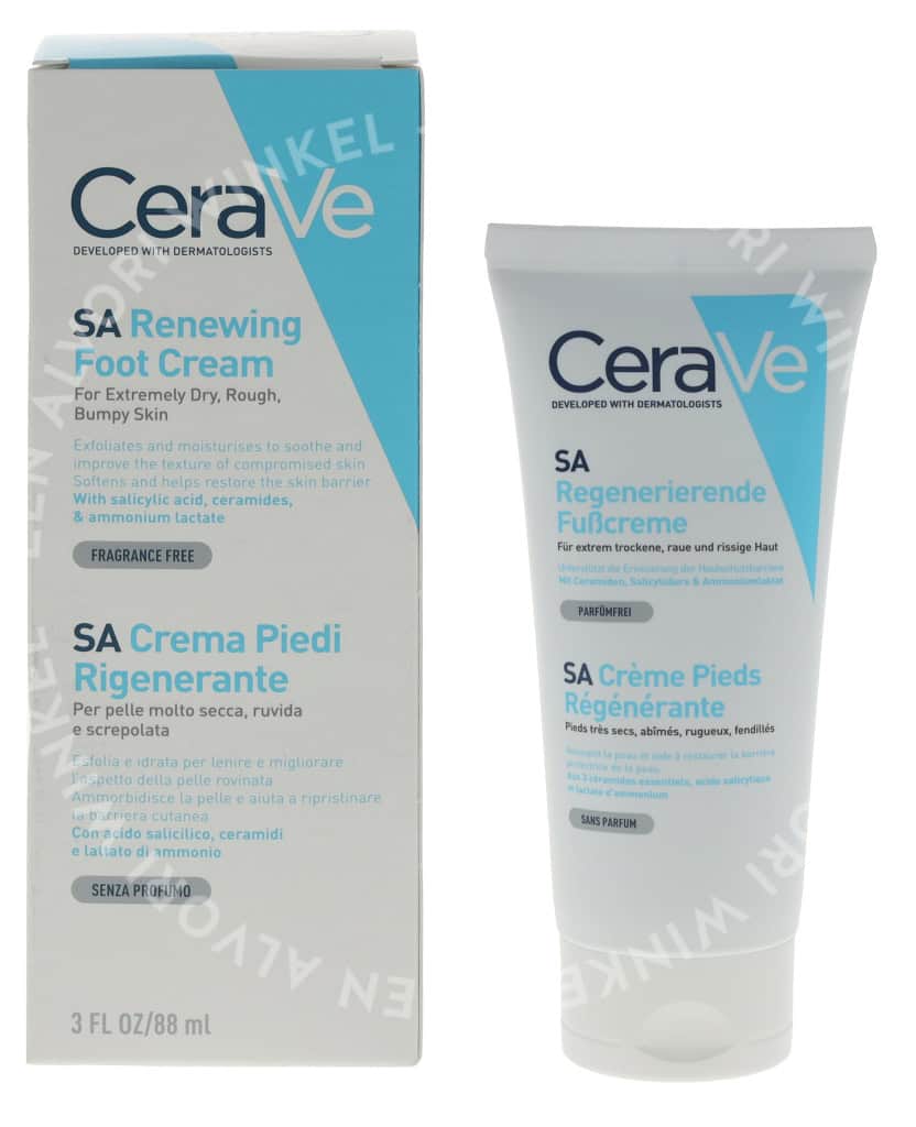 CeraVe SA Renewing Foot Cream 88ml For Very Dry, Rough, Bumpy Skin