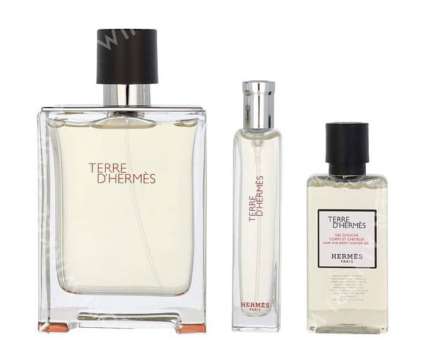 Hermes Terre D'Hermes Giftset 155ml Edt Spray 100/Edt Spray 15ml/Hair and Body Shower Gel 40ml - Afbeelding 2