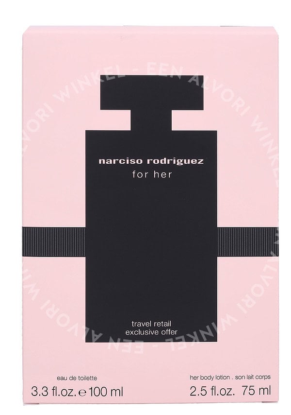 Narciso Rodriguez For Her Giftset 175ml Edt Spray 100ml/Body Lotion 75ml/Travel Retail - Afbeelding 3