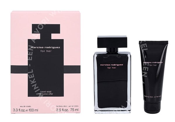 Narciso Rodriguez For Her Giftset 175ml Edt Spray 100ml/Body Lotion 75ml/Travel Retail