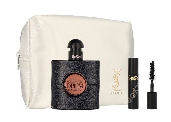 YSL Black Opium Giftset 52ml Edp Spray 50ml/Mini Mascara 2ml/Pouch - Afbeelding 2