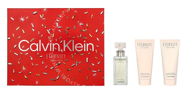 Calvin Klein Eternity For Women Giftset 250ml Edp Spray 50ml/Body Lotion 100ml/Shower Gel 100ml