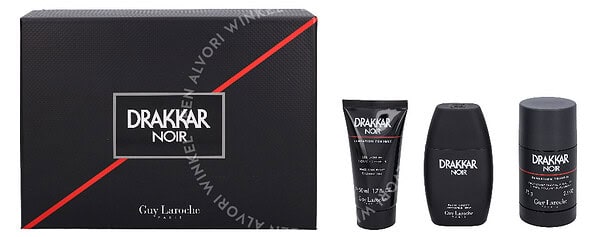 Guy Laroche Drakkar Noir Giftset 175ml Edt Spray 50ml/Deo Stick 75gr/Shower Gel 50ml