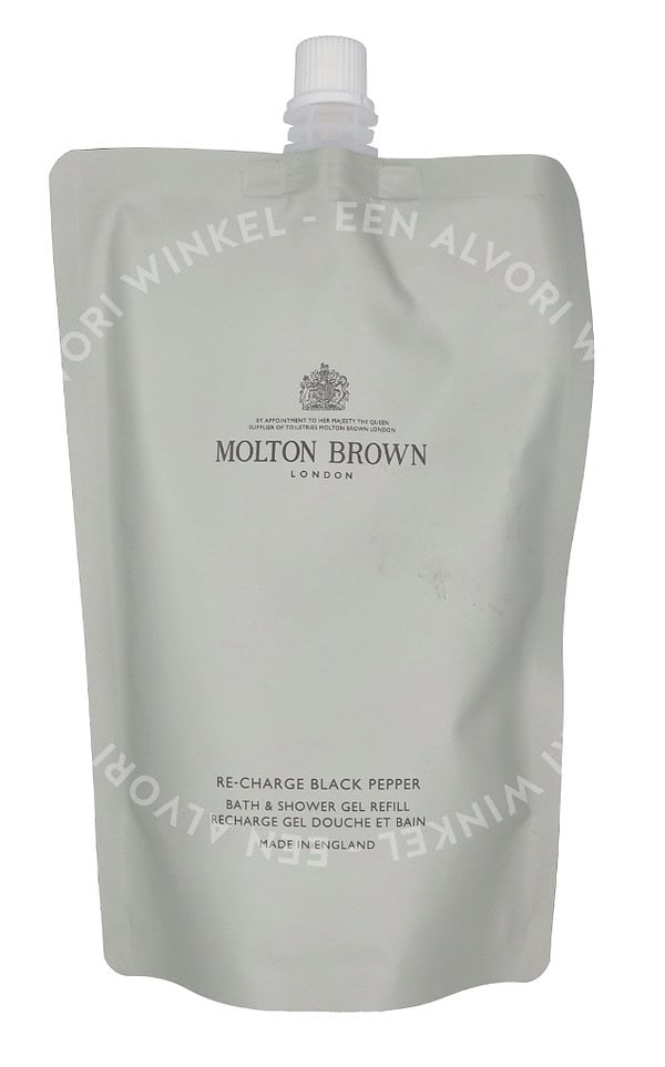 M.Brown Re-Charge Black Pepper Bath & Shower Gel - Refill 400ml - Afbeelding 2