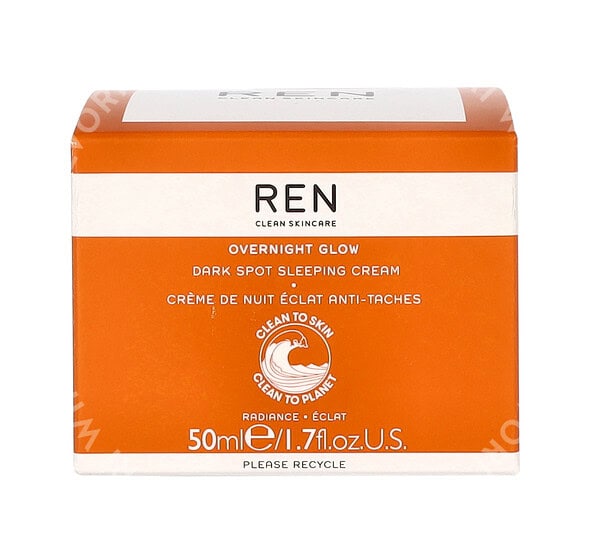 REN Overnight Glow Dark Spot Sleeping Cream 50ml All Skin Types - Afbeelding 3