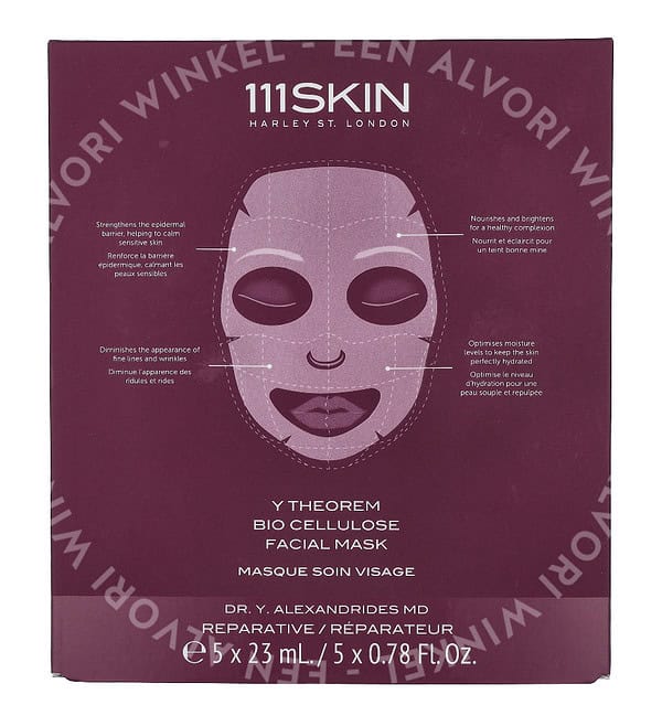 111Skin Y Theorem Bio Cellulose Facial Mask Set 115ml 5 Stuks x 23ml - Afbeelding 3