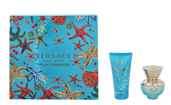 Versace Dylan Turquoise Giftset 80ml Edt Spray 30ml/Perfumed Body Gel 50ml