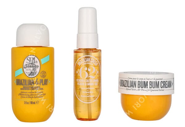 Sol De Janeiro Bum Bum Body Care Set 170ml Cheirosa 62 Perfume Mist 30 ml/Brazililan 4 play Shower Cream Gel 90 ml/Bum Bum Cream 50 ml