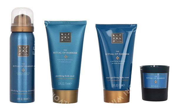 Rituals Hammam Set 215ml Foaming Shower Gel 50ml/Body Mud 70ml/Body Cream 70ml/Scented Candle 25gr - Afbeelding 2