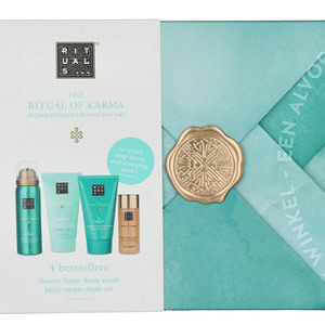 Rituals Karma Set 220ml Body Oil 30ml/Foaming Shower Gel 50ml/Mild Body Scrub Paste 70ml/24H Hydrating Body Lotion 70ml