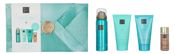 Rituals Karma Set 220ml Body Oil 30ml/Foaming Shower Gel 50ml/Mild Body Scrub Paste 70ml/24H Hydrating Body Lotion 70ml