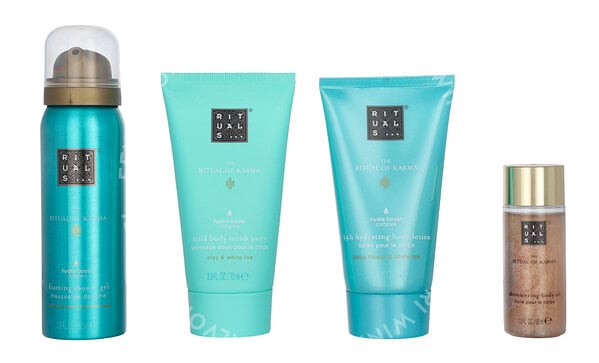 Rituals Karma Set 220ml Body Oil 30ml/Foaming Shower Gel 50ml/Mild Body Scrub Paste 70ml/24H Hydrating Body Lotion 70ml - Afbeelding 2