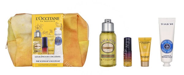 L'Occitane Iconics L'Occitane Set 114ml Immortelle Nuit Huile-en-Serum 5ml/Immortelle Divine Cream 4ml/Almond Shower Oil 75ml/Shea Butter Dry Skin Hand Cream 30ml