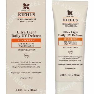 Kiehl's D.S. Ultra Light Daily UV Defense Sunscreen SPF50 60ml Anti-Pollution For All Skin Types