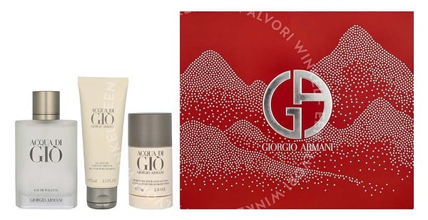 Armani Acqua Di Gio Pour Homme Giftset 250ml Edt Spray 100ml/Body Shampoo 75ml/Deo Stick 75gr