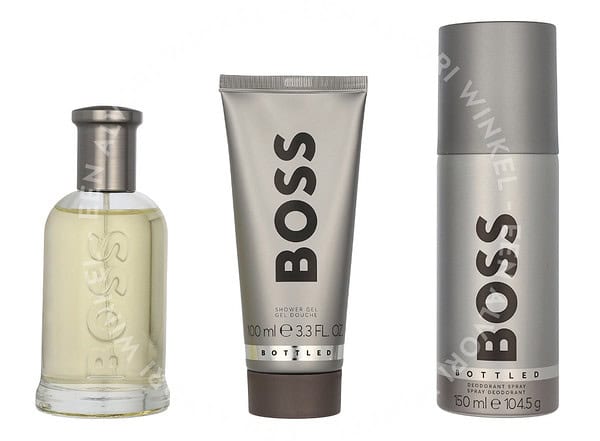 Hugo Boss Bottled Giftset 350ml Edt Spray 100ml/Shower Gel 100ml/Deo Spray 150ml - Afbeelding 2