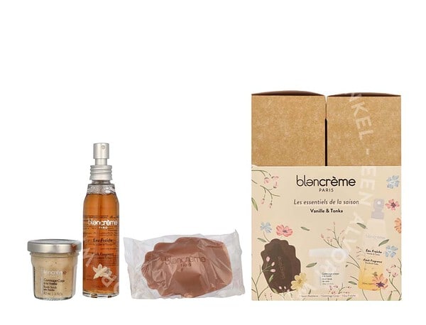 Blancreme Body Essentials Trio Set 160ml Vanilla Fresh Water 50ml/Vanilla Scrub 40ml/Vanilla Soap 70gr