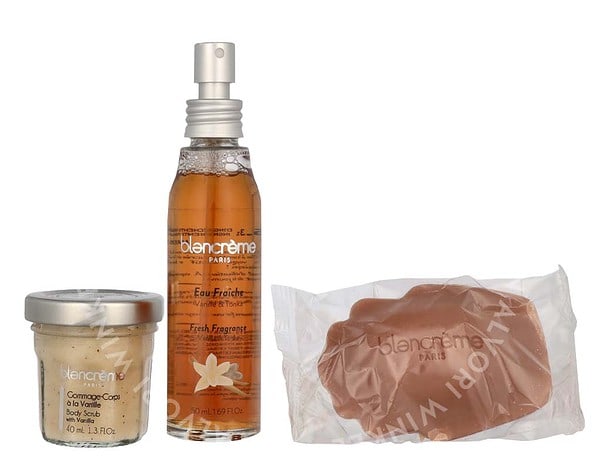 Blancreme Body Essentials Trio Set 160ml Vanilla Fresh Water 50ml/Vanilla Scrub 40ml/Vanilla Soap 70gr - Afbeelding 2