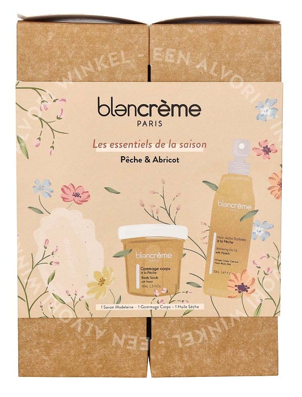 Blancreme Season Essentials Set - Peach & Apricot 160ml Dry Oil 50ml/Soap 70gr/Body Scrub 40ml - Afbeelding 3