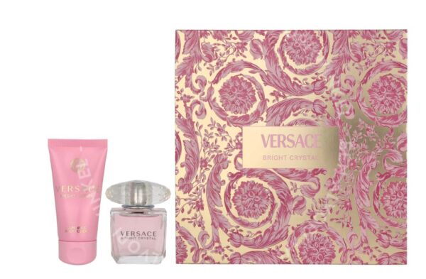 Versace Bright Crystal Giftset 80ml Edt Spray 30ml/Luminous Body Lotion 50ml