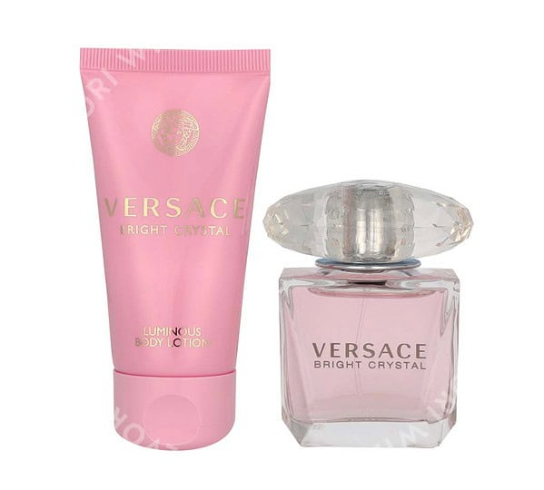 Versace Bright Crystal Giftset 80ml Edt Spray 30ml/Luminous Body Lotion 50ml - Afbeelding 2