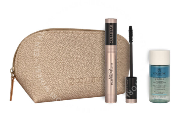 Collistar Mascara Volume Unico Set 48ml Unico Mascara Black 13ml/Make Up Removing Solution 35ml/Bag - Afbeelding 2