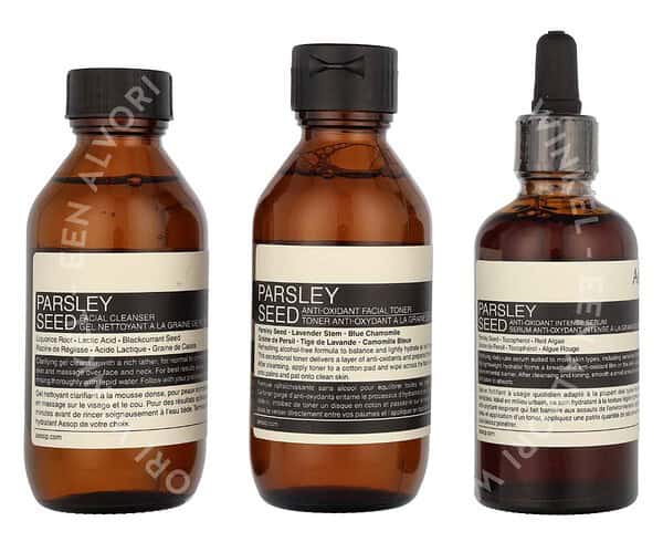 Aesop Parsley Seed Anti-Oxidant Skin Care Kit 260ml Facial Cleanser 100ml/Toner 100ml/ Intense Serum 60ml - Afbeelding 2