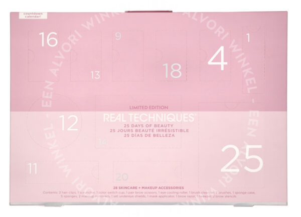 Real Techniques Advent Calendar 25 Days Of Beauty 28stuk Limited Edition - 28 Skincare & Makeup Accessories - Afbeelding 3