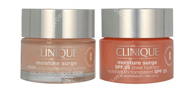 Clinique Moisture Surge Facial Care Set 100ml Moisture Surge SPF25 Sheer Hydrator 50ml/Moisture Surge 100H Auto-replenishing Hydrator 50ml - Afbeelding 2