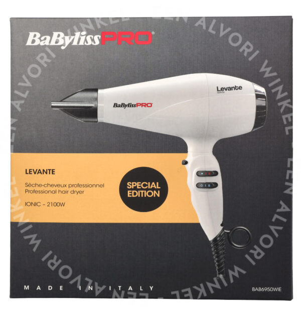 Babyliss Pro Levante 2100W Hair Dryer 1stuk White - Afbeelding 3