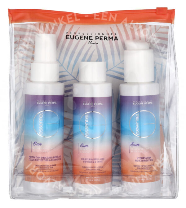 Eugene Perma Essentiel Sun Travel Set 300ml 3x100ml - Protective Spray/After-Sun Shampoo/After-Sun Gel - Afbeelding 2