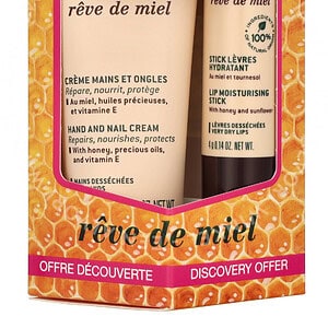 Nuxe Reve De Miel Set 34ml Hand & Nail Cream 30ml/Lip Moisturizing Stick 4g