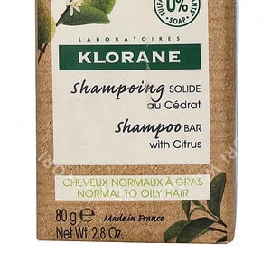 Klorane Shampoo Bar - Citrus 80g Normal To Oily Hair