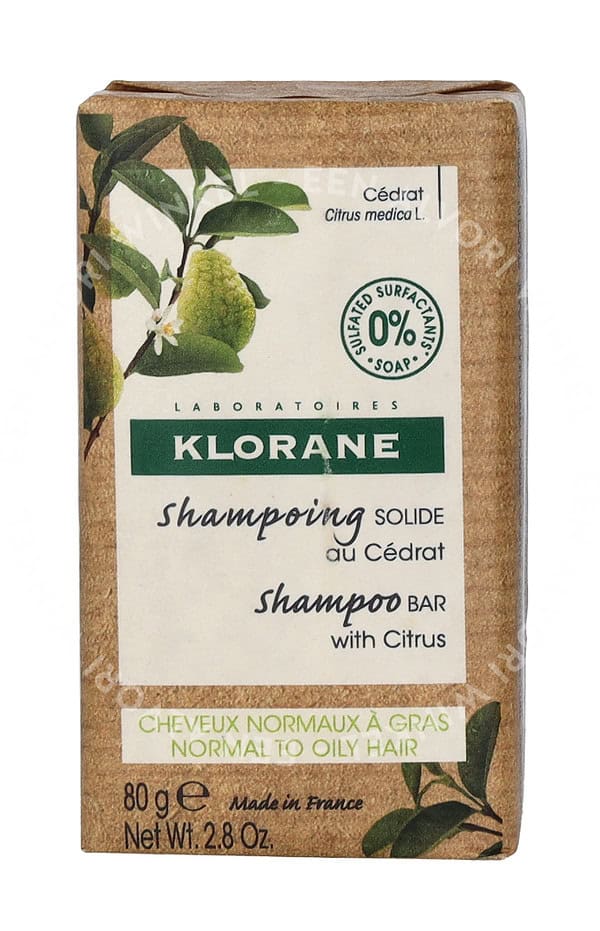 Klorane Shampoo Bar - Citrus 80g Normal To Oily Hair